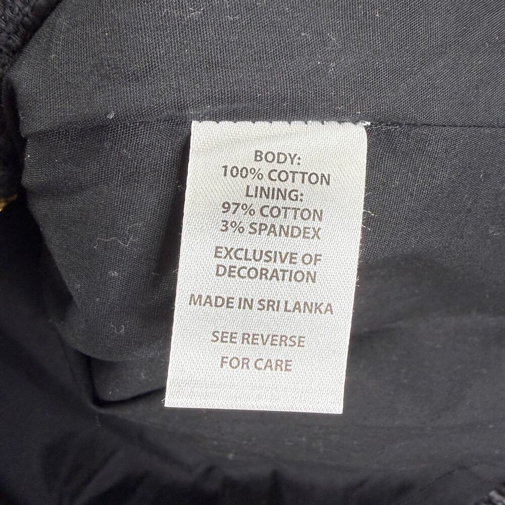 Spartina 449 Haigler Tweed Jacket Size M Black Cotton Quiet Luxury Zip - Picture 6 of 7